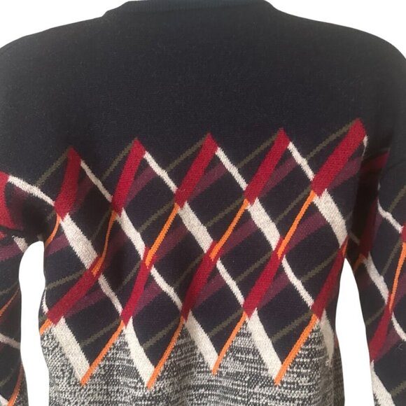 Rare Jill Sander Bold Geometric Sigrid Calon Artwork Crewneck Wool Sweater 34 - Picture 7 of 11